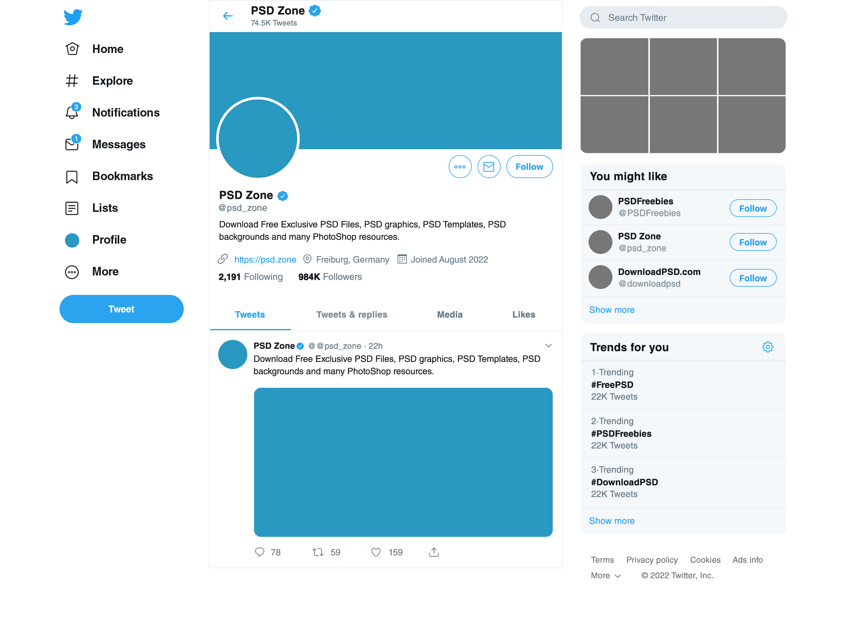 Download New Twitter Page Mockup Free Mockup