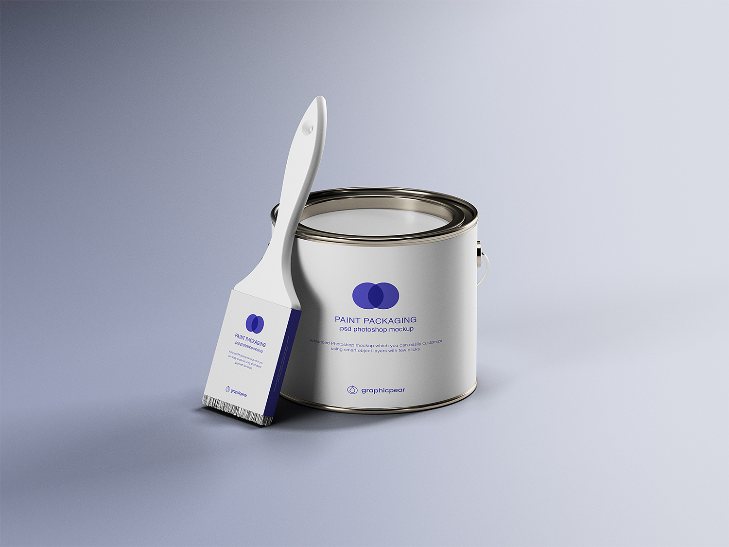 Download Paint Can Brush Packaging Mockup Free Mockup PSD Mockup Templates