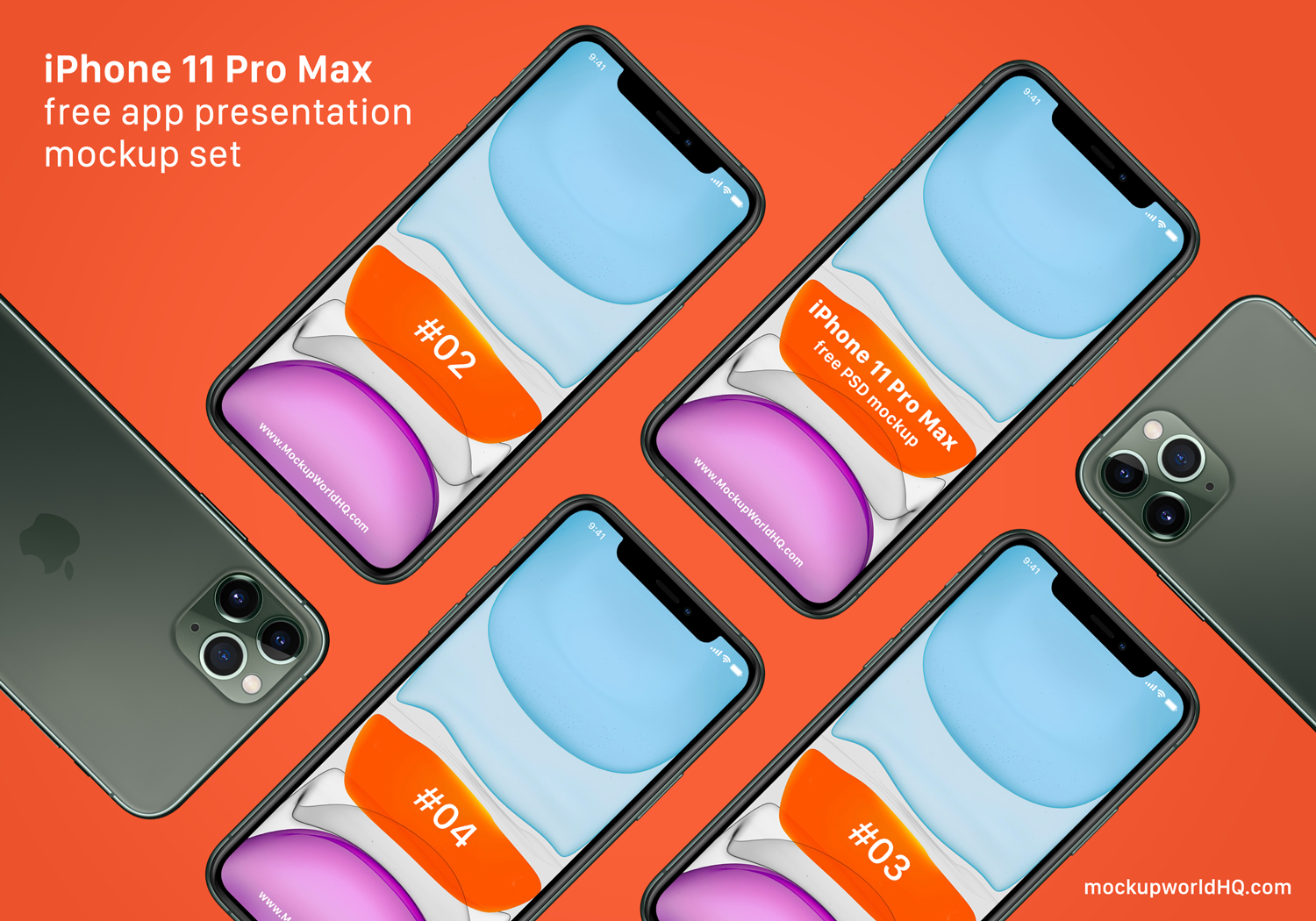 Download iPhone 11 Pro Max Free App Presentation Mockup | Free Mockup