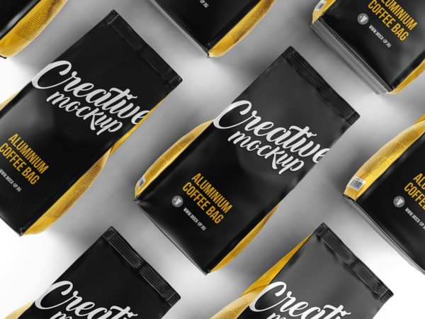 Coffee Pouch Packaging Mockup