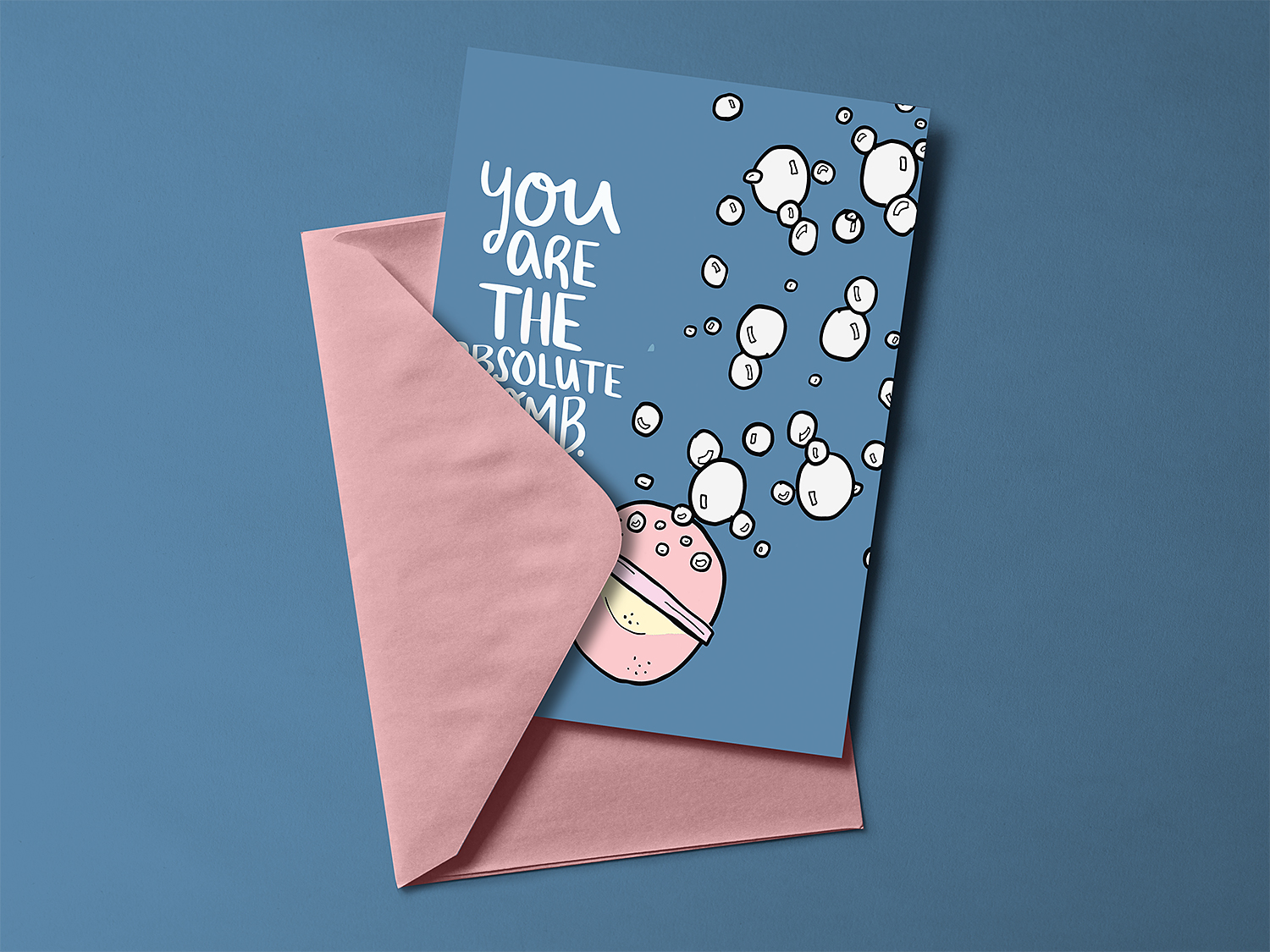 Free Greeting Card with Envelope Mockup PSD Free Mockup
