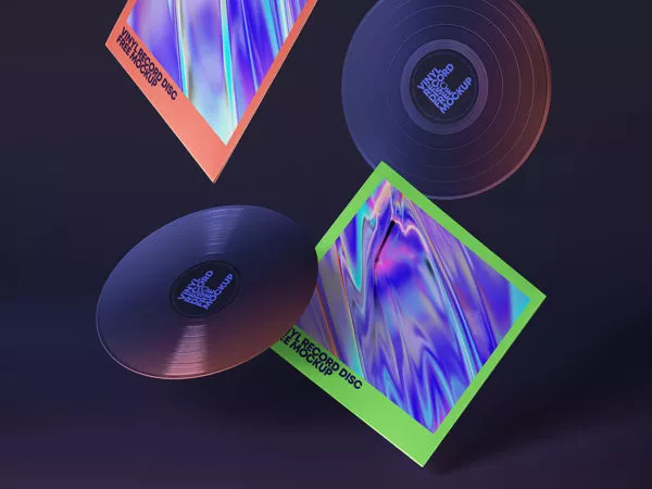 Gravity PSD Vinyl Mockup