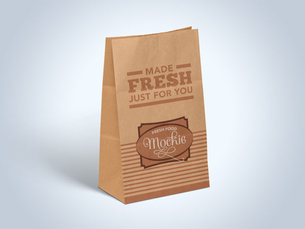 Kraft Paper Take Away Food Packaging Mockup