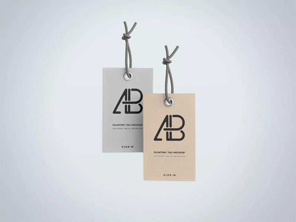 Floating Label Tag Mockup