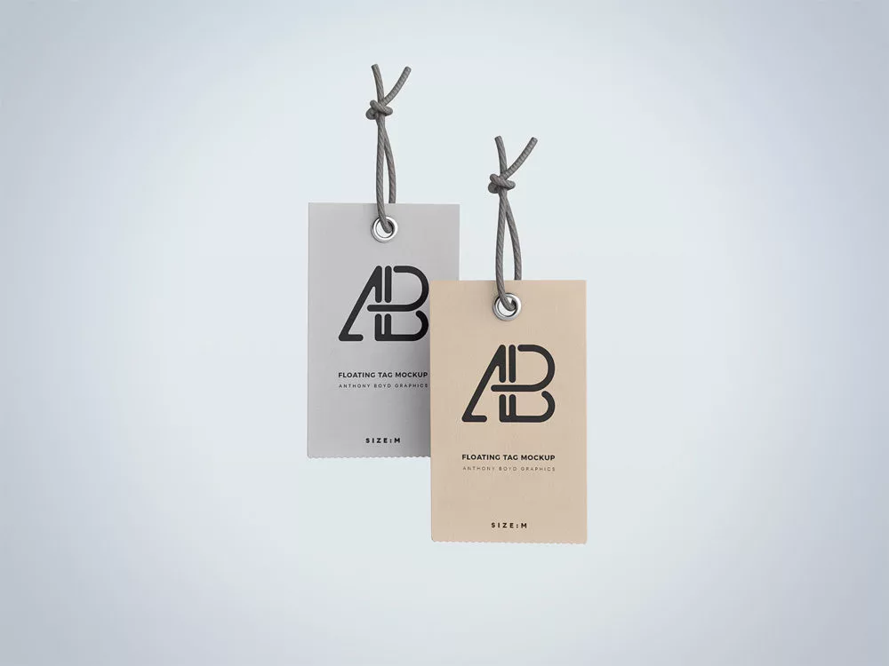 Floating Label Tag Mockup