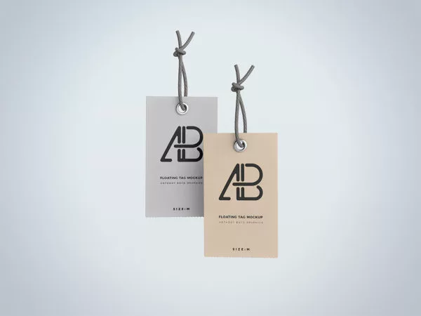 Floating Label Tag Mockup
