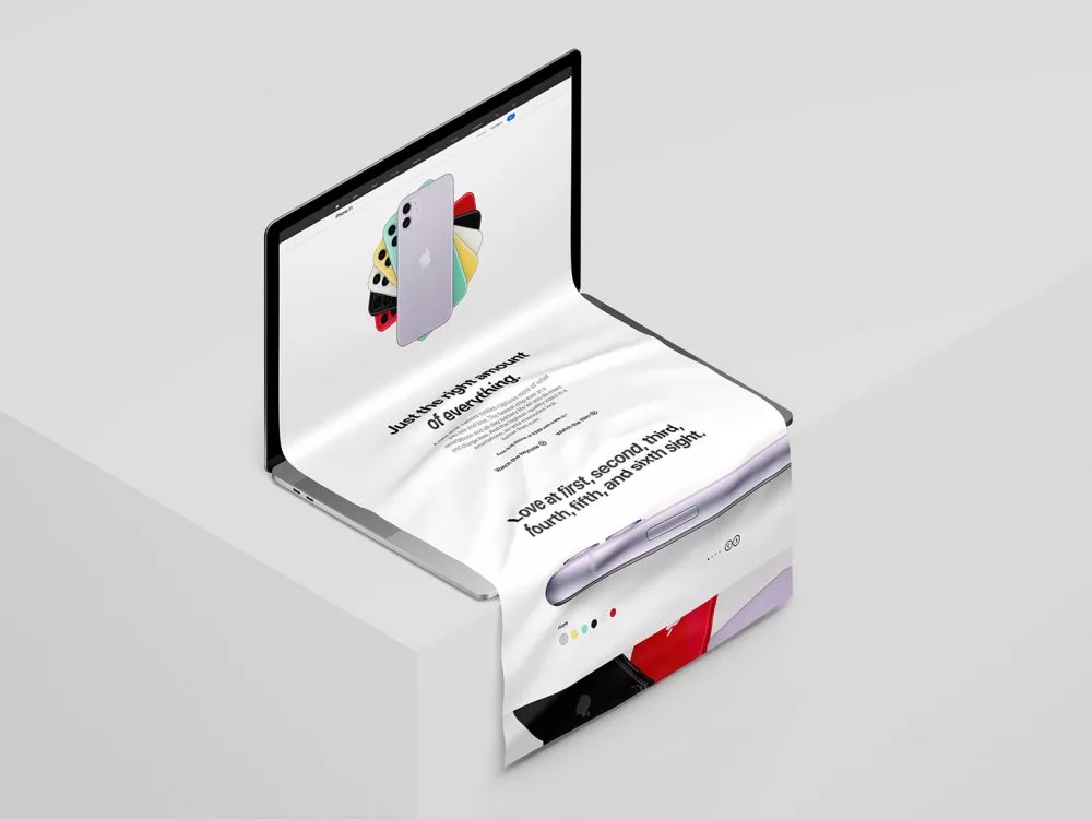 Free MacBook Long Scroll Mockup