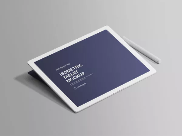Isometric Tablet Mockup