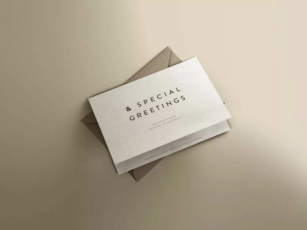 PSD Greeting Card Mockup