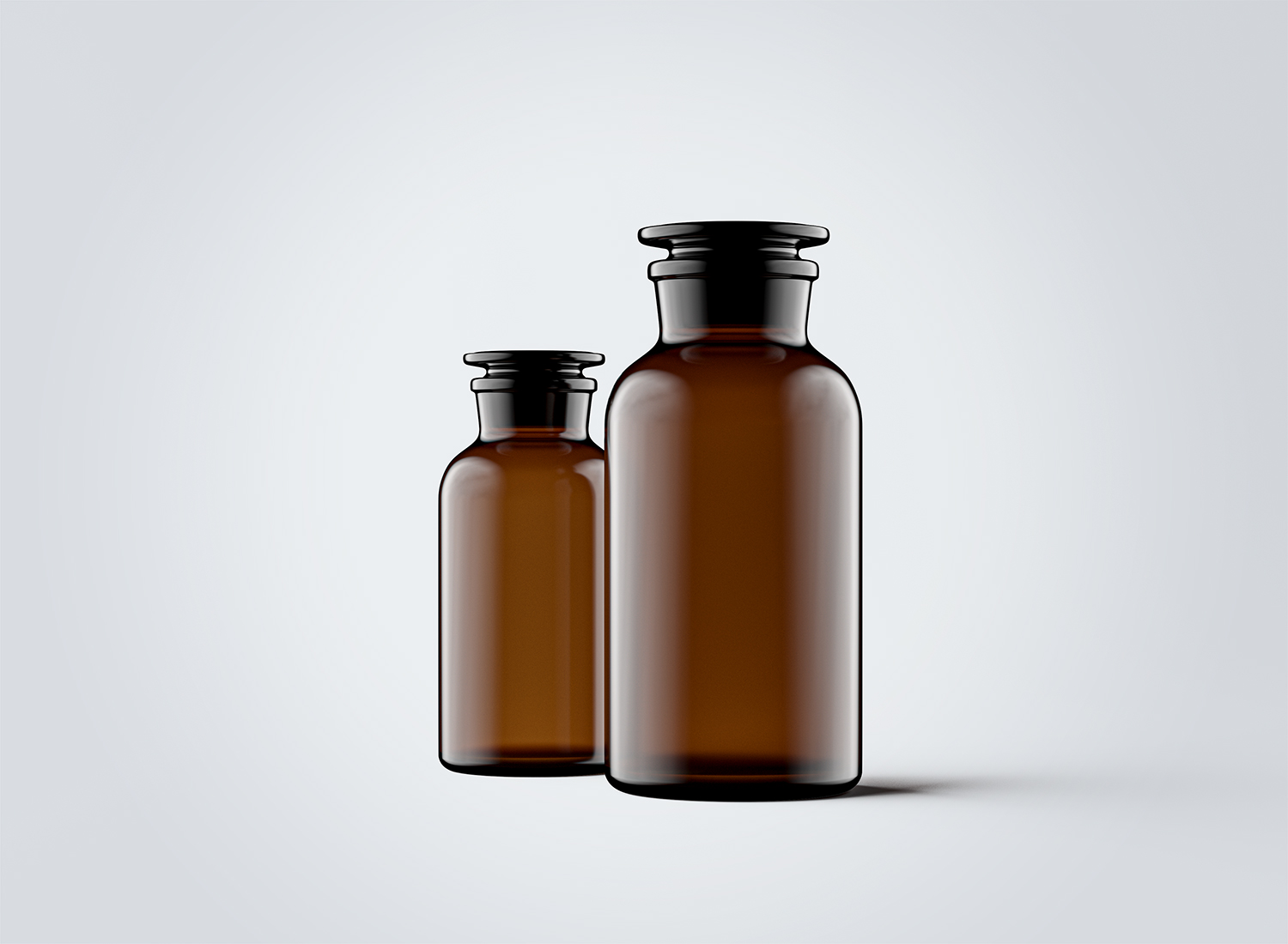 Download Amber Glass Apothecary Jars Mockup | Free Mockup