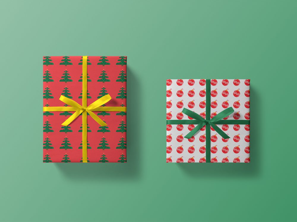 Christmas box mockup | free mockup