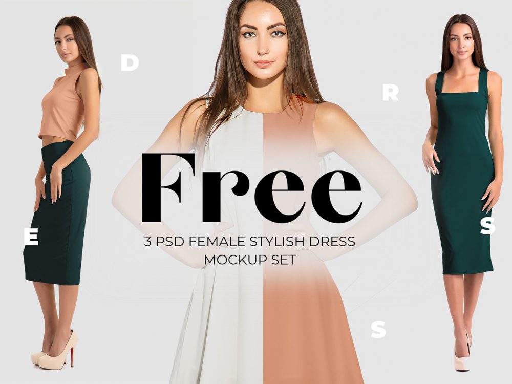 Free Elegant Dress Mockup Set