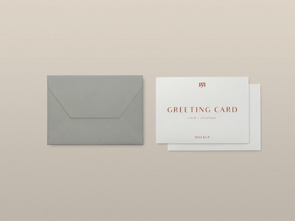 Free Greeting Card PSD Mockup