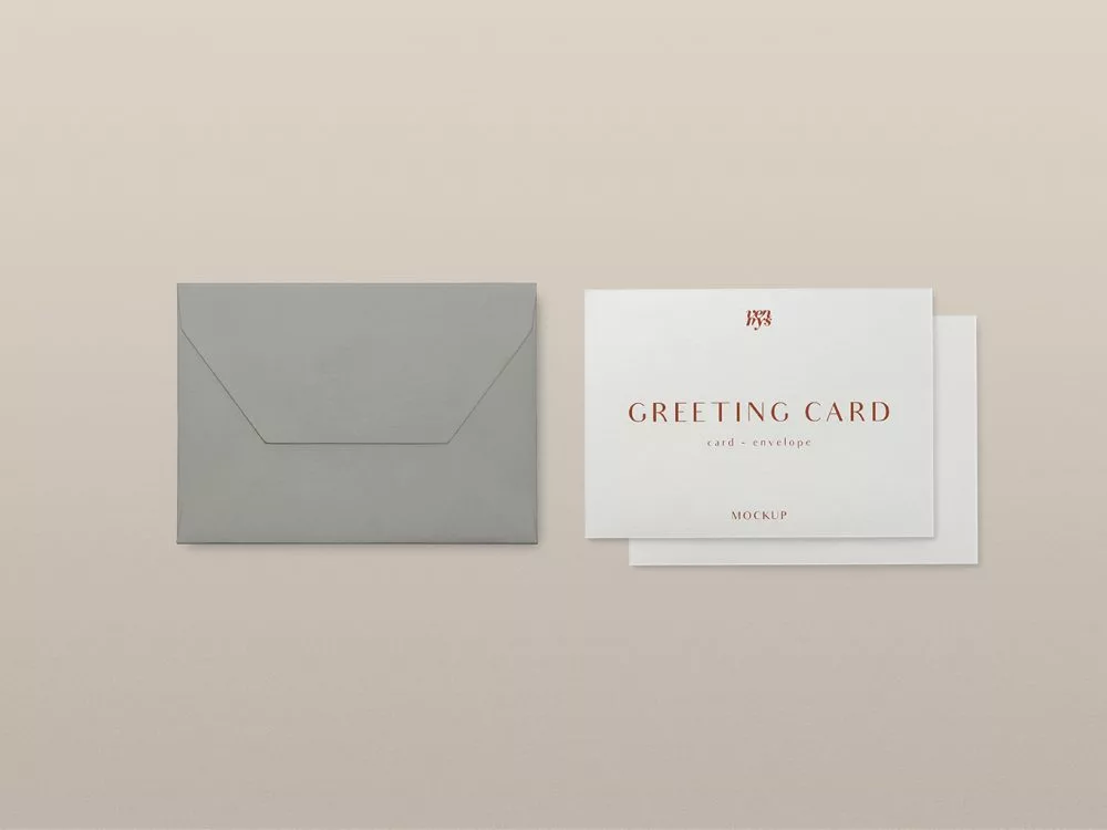 Free Greeting Card PSD Mockup