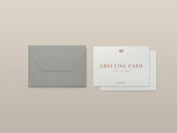 Free Greeting Card PSD Mockup