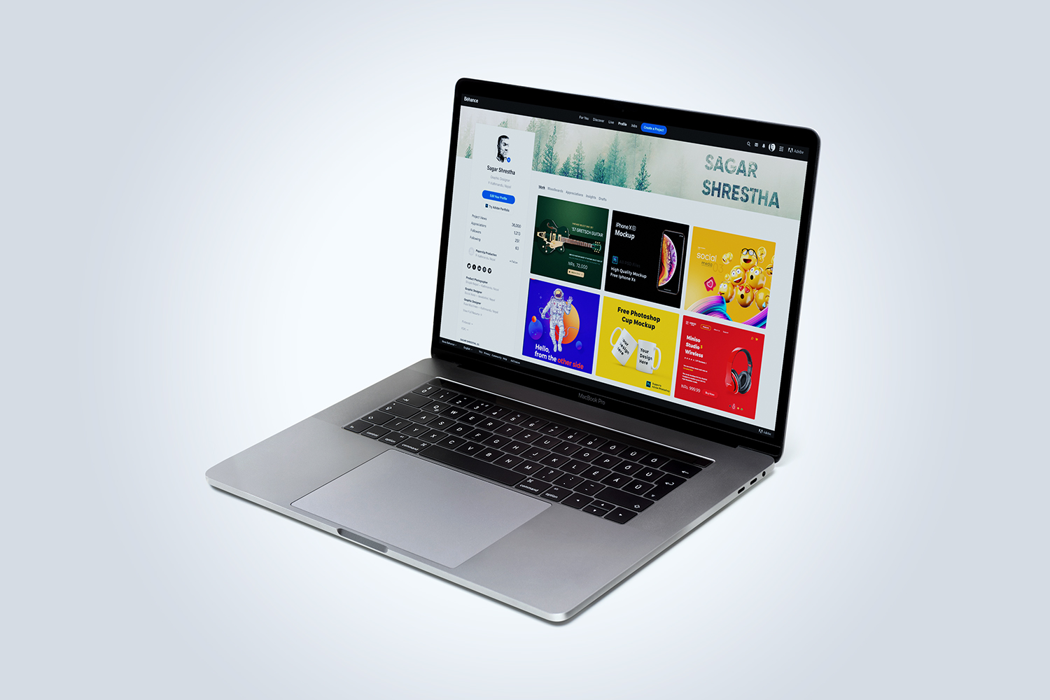 Free MacBook Pro Mockup PSD