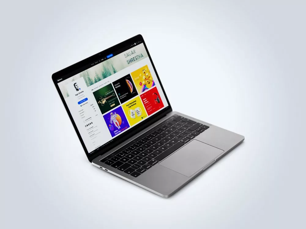 Free MacBook Pro Mockup PSD