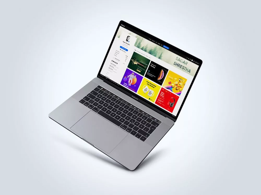 Free MacBook Pro Mockup PSD