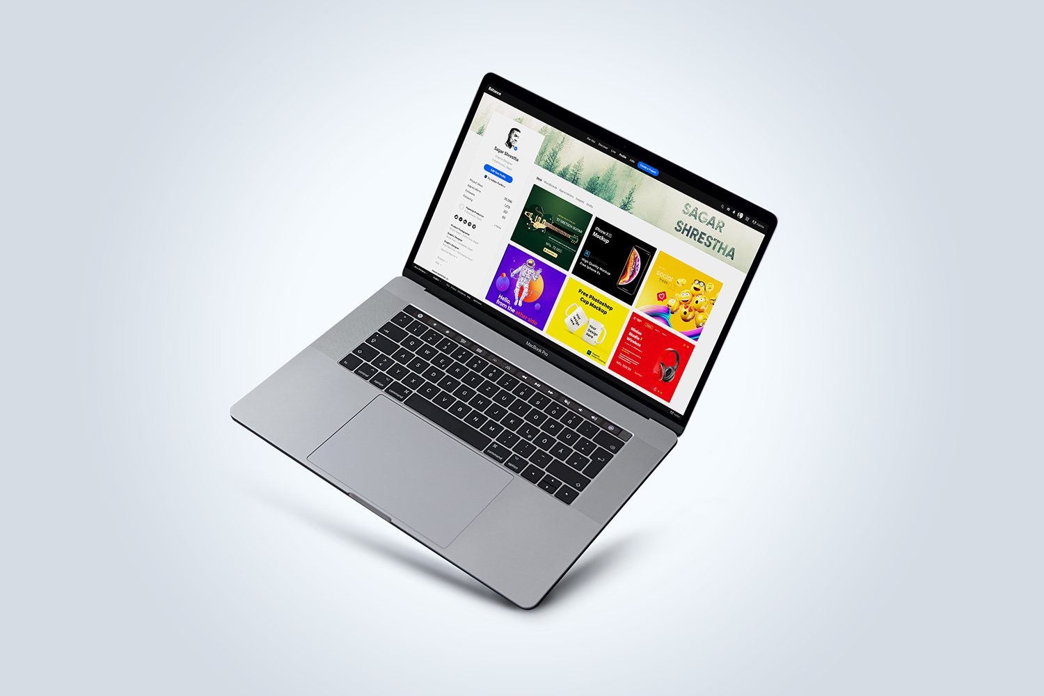 Free MacBook Pro Mockup PSD