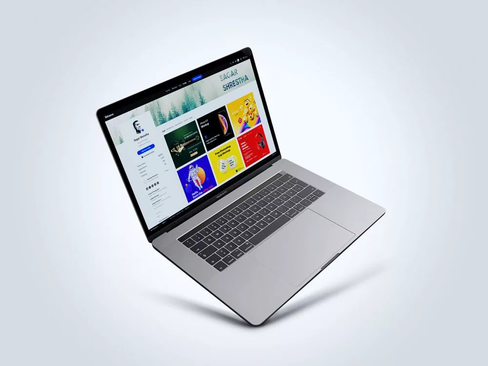 Free MacBook Pro Mockup PSD