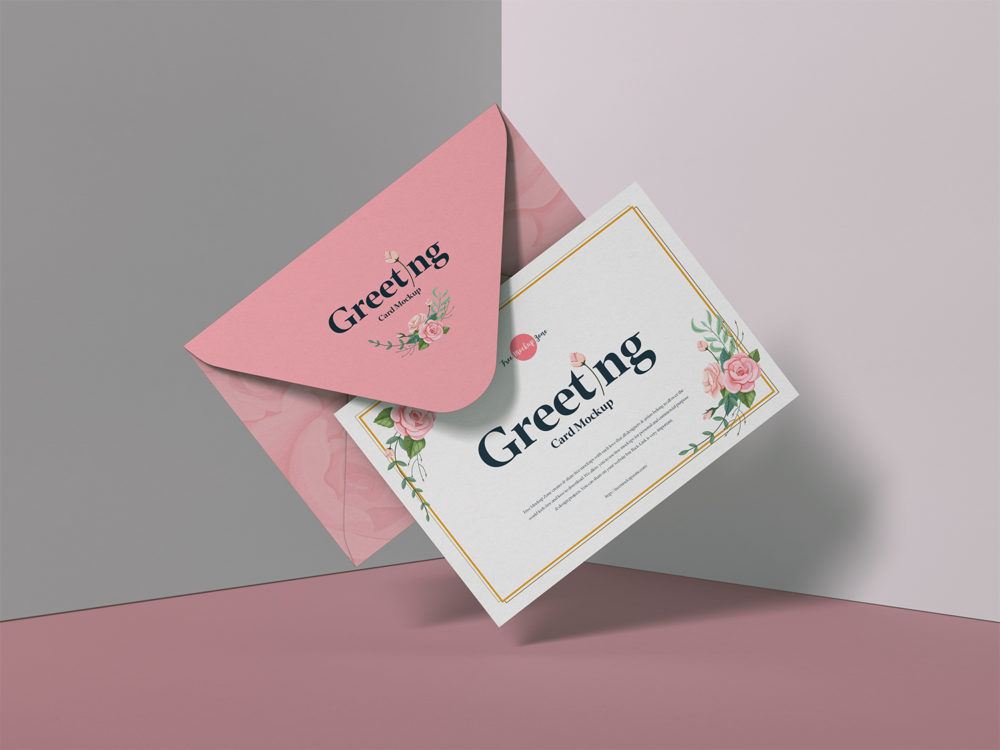 Free Modern PSD Greeting Card Mockup