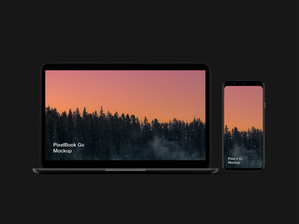 Free Pixel 4 and PixelBook Go Mockup