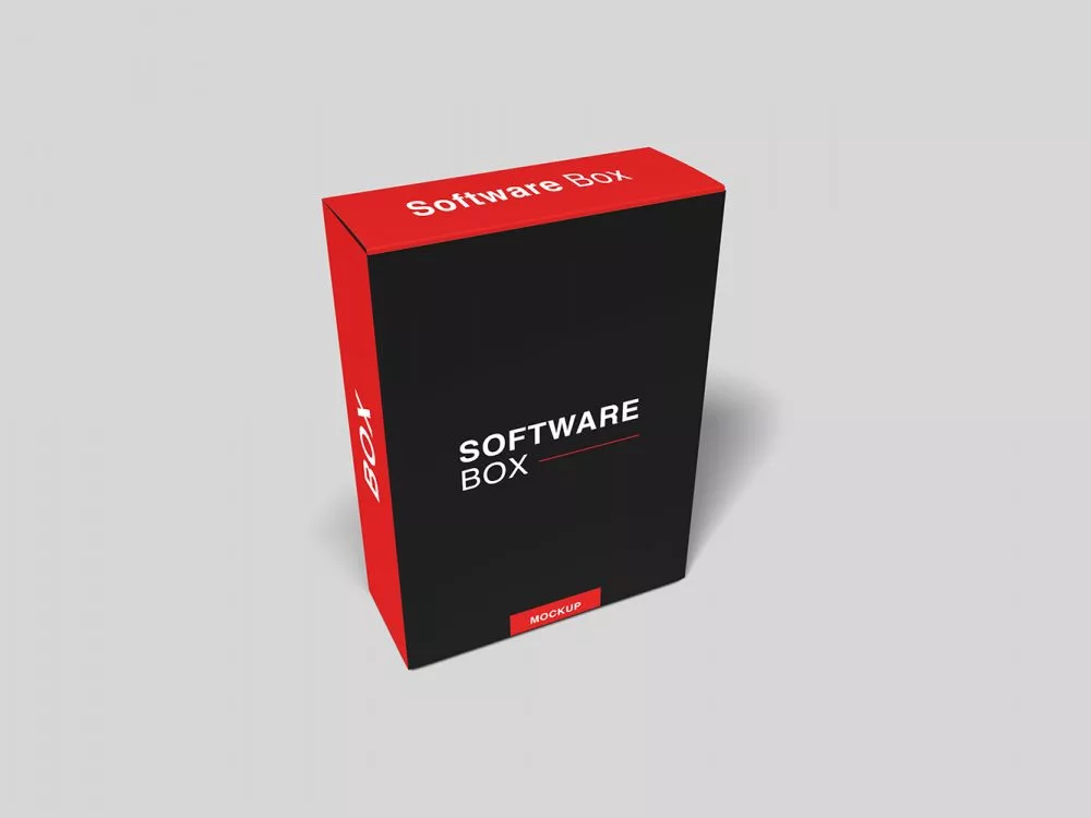 Free Realistic Software Box Mockup