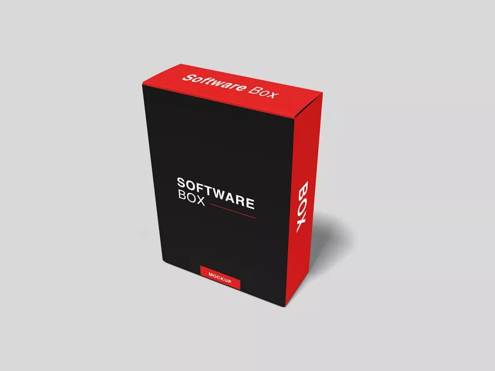 Free Realistic Software Box Mockup