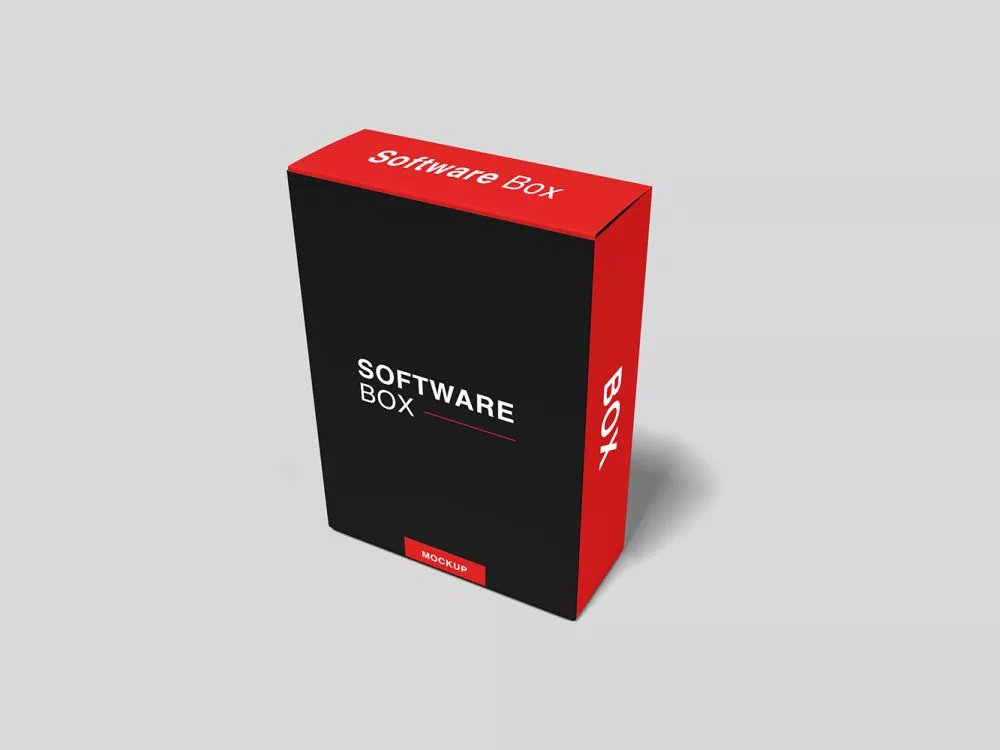Free Realistic Software Box Mockup