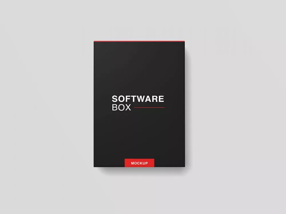 Free Realistic Software Box Mockup
