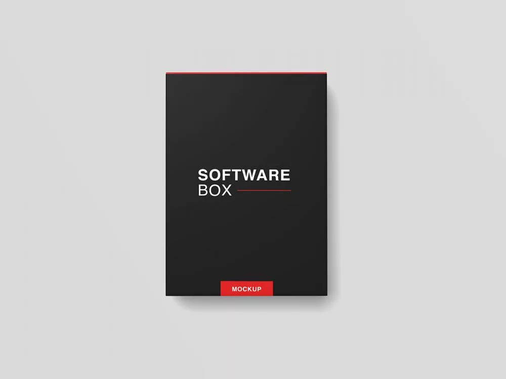Free Realistic Software Box Mockup