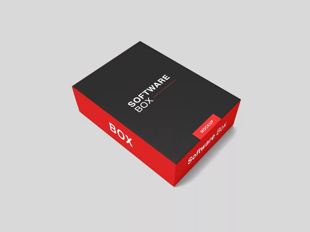 Free Realistic Software Box Mockup