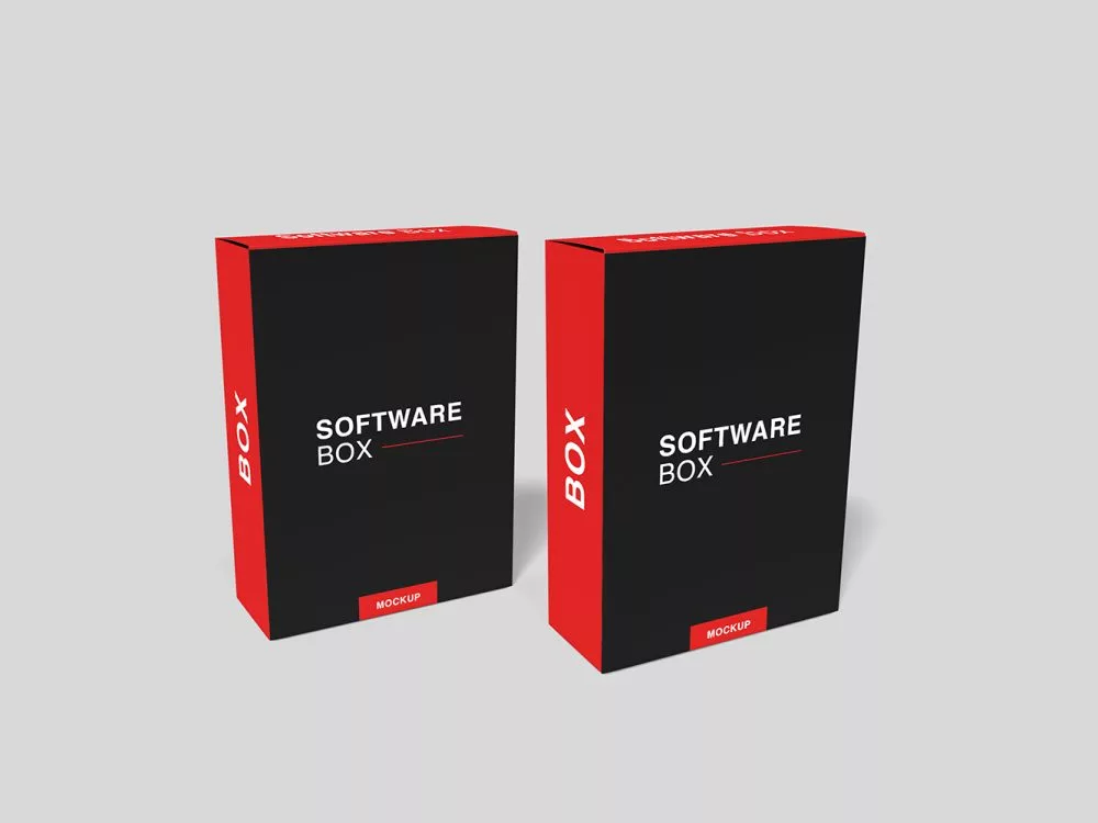 Free Realistic Software Box Mockup