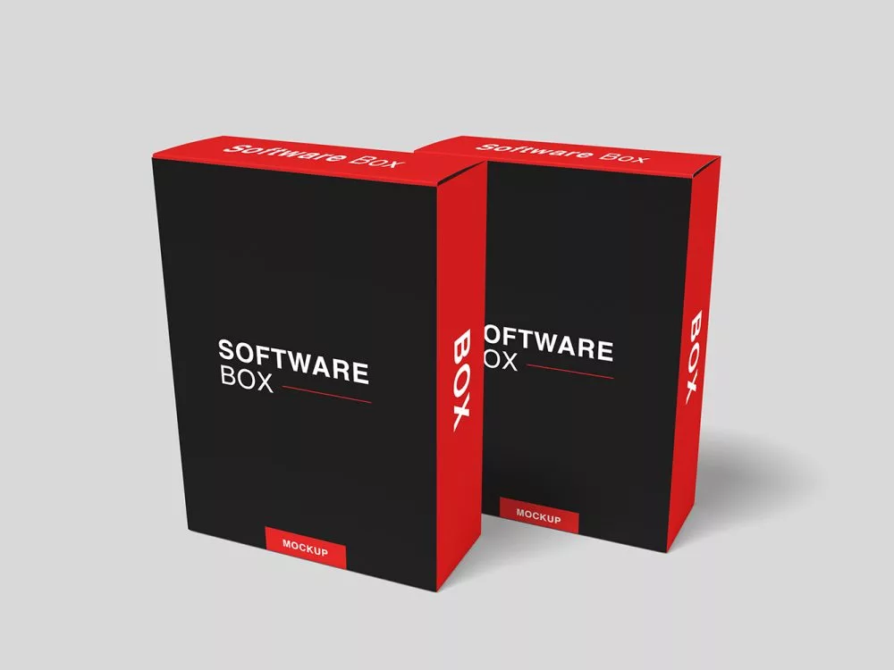 Free Realistic Software Box Mockup