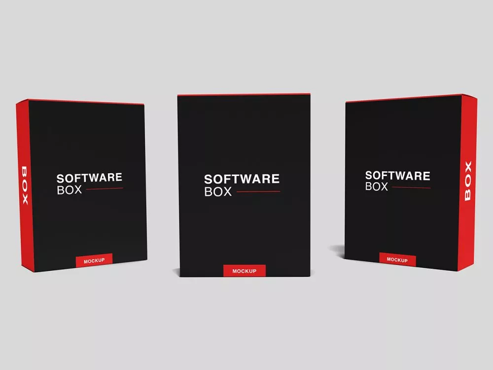 Free Realistic Software Box Mockup