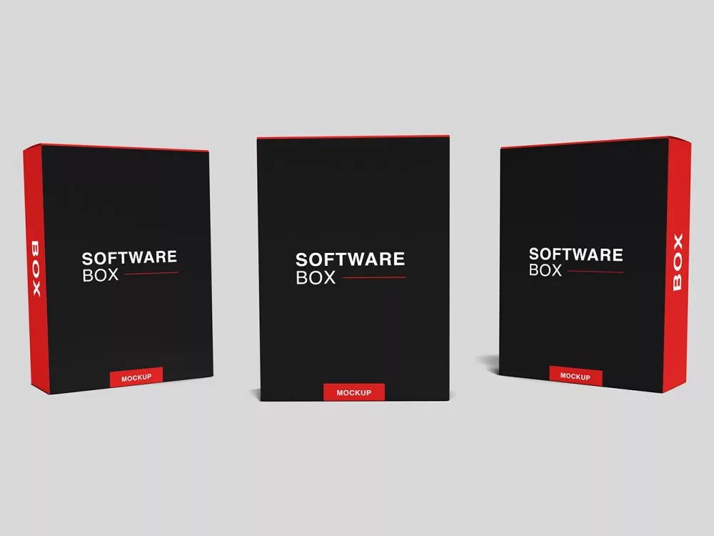 Free Realistic Software Box Mockup