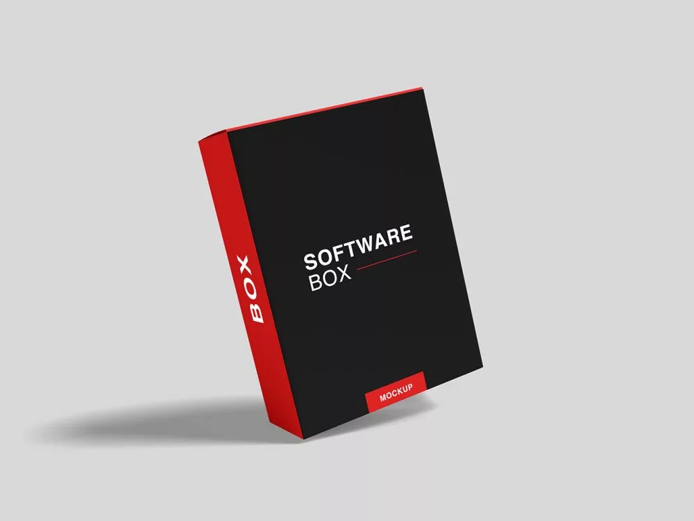 Free Realistic Software Box Mockup