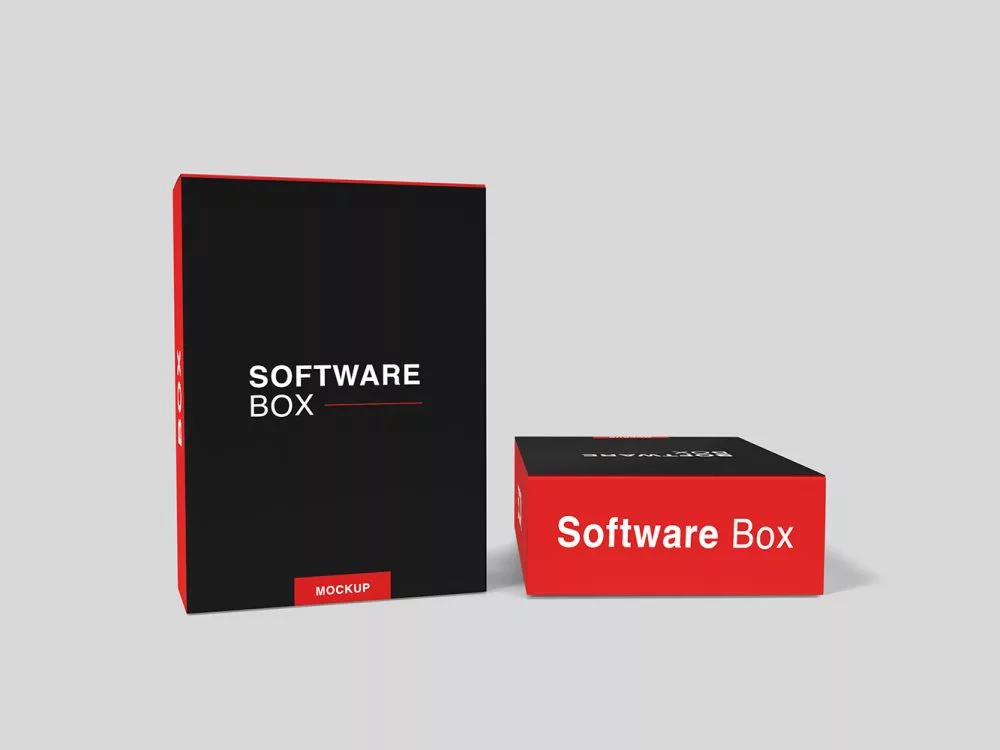 Free Realistic Software Box Mockup