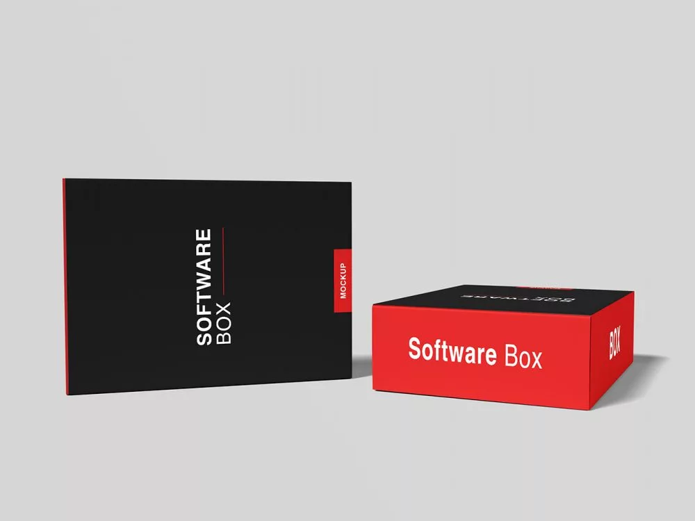 Free Realistic Software Box Mockup