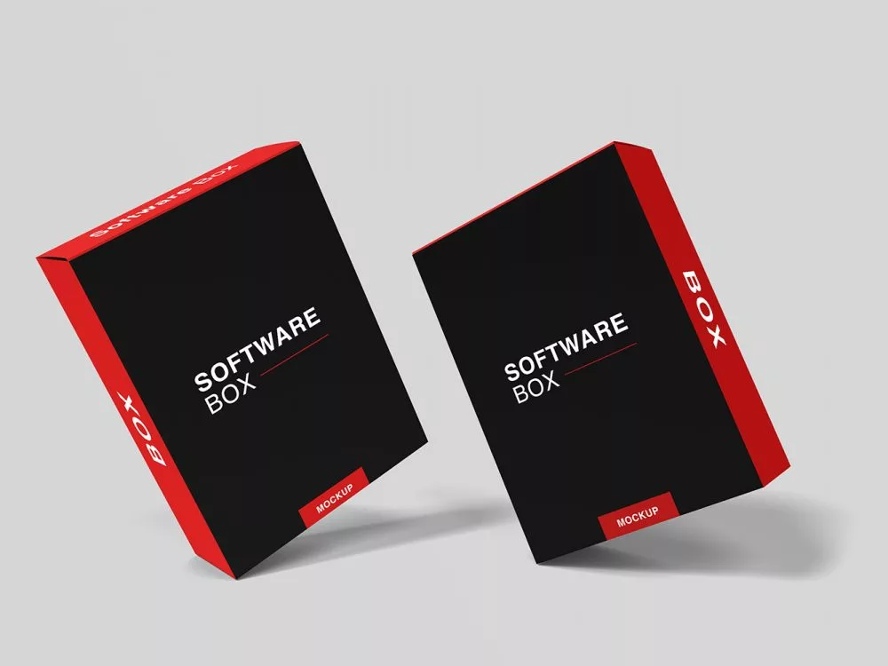 Free Realistic Software Box Mockup