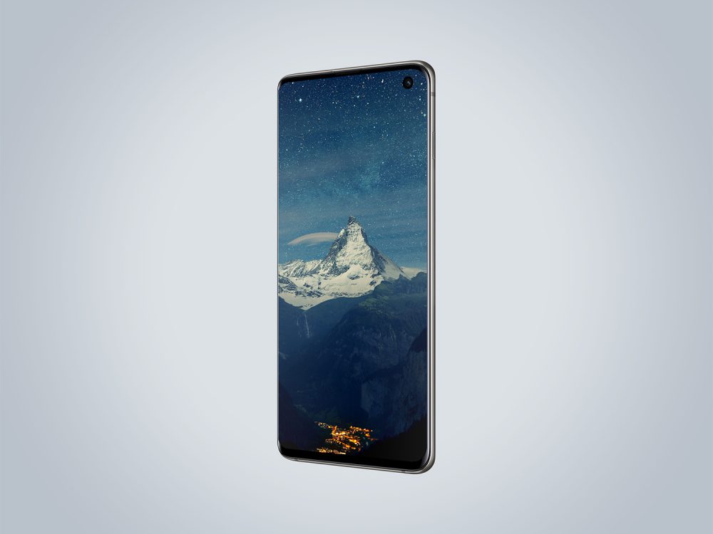 Samsung Galaxy S10 Perspective Mockup