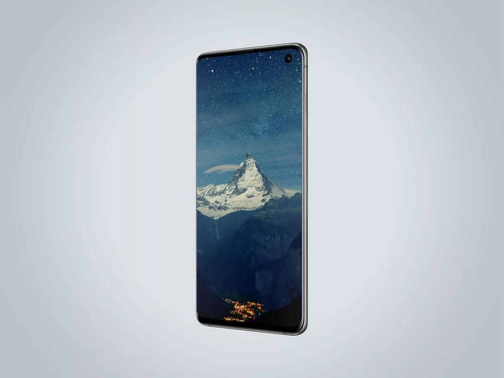 Samsung Galaxy S10 Perspective Mockup