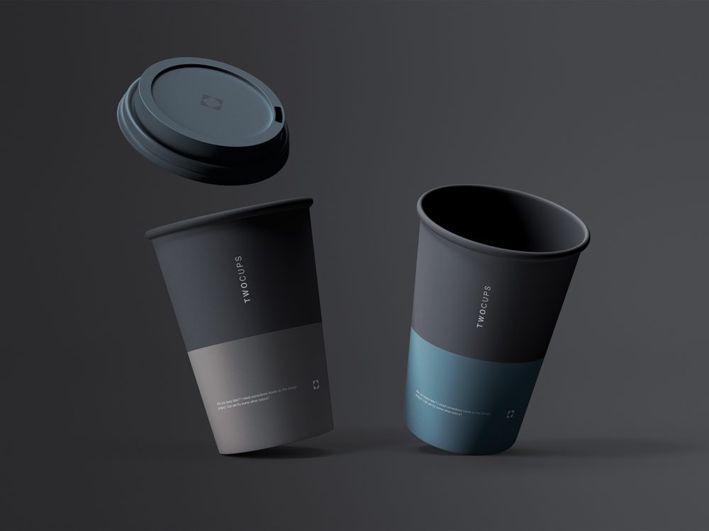 Download Two Disposable Coffee Cups Mockup Free Mockup Yellowimages Mockups