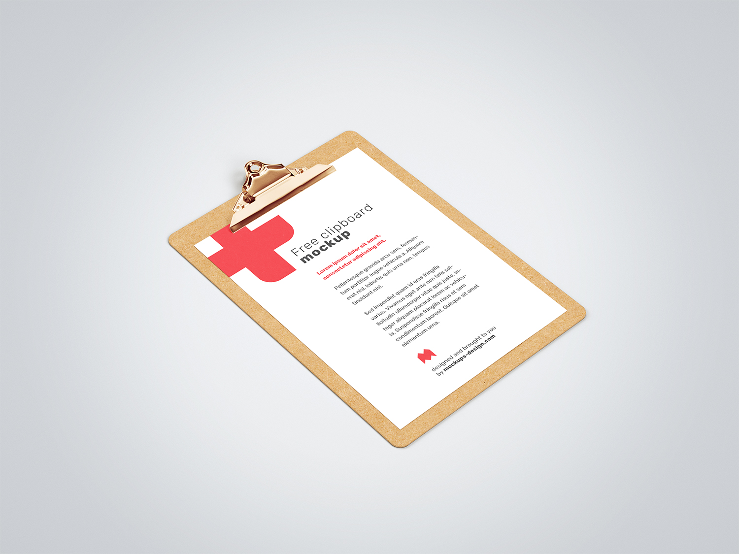 Free Clipboard Mockup PSD