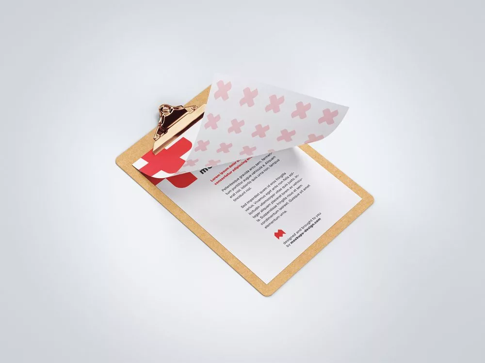 Free Clipboard Mockup PSD