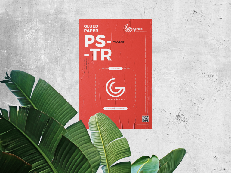 Download Free Glued Poster Mockup | Free Mockup