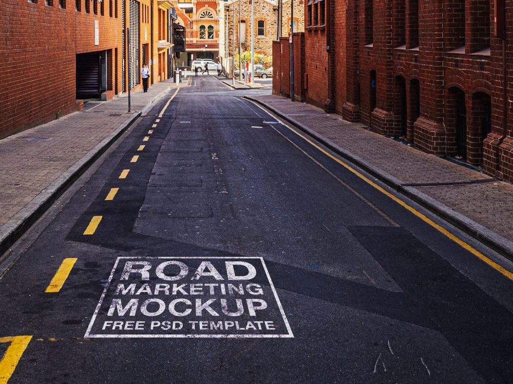 Download Free Spray Paint Road Marketing Mockup | Free Mockup