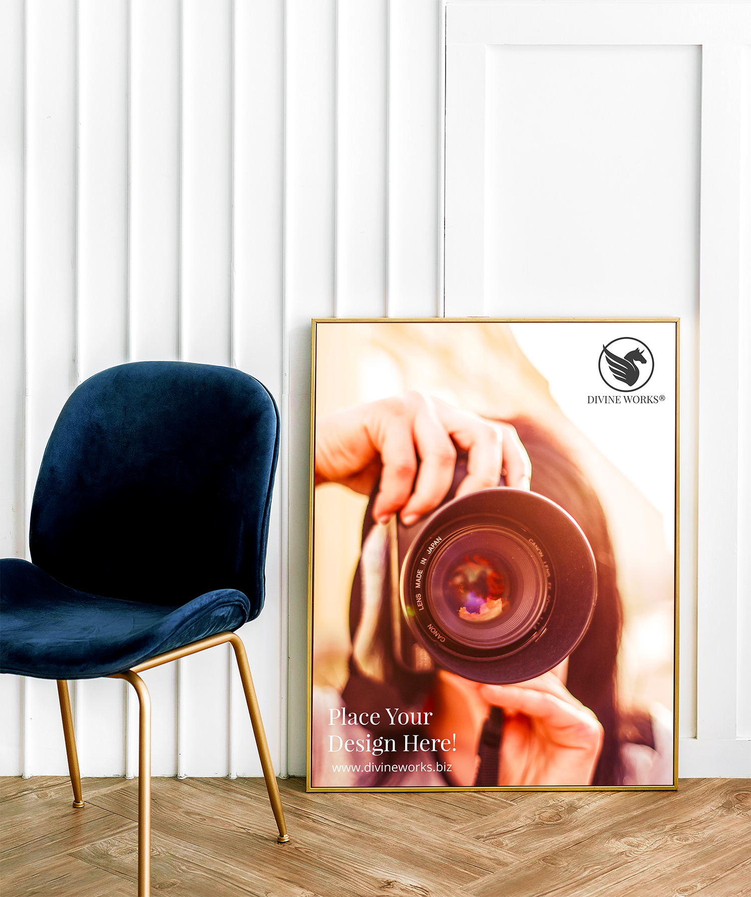 Download Realistic Poster Frame Mockup | Free Mockup