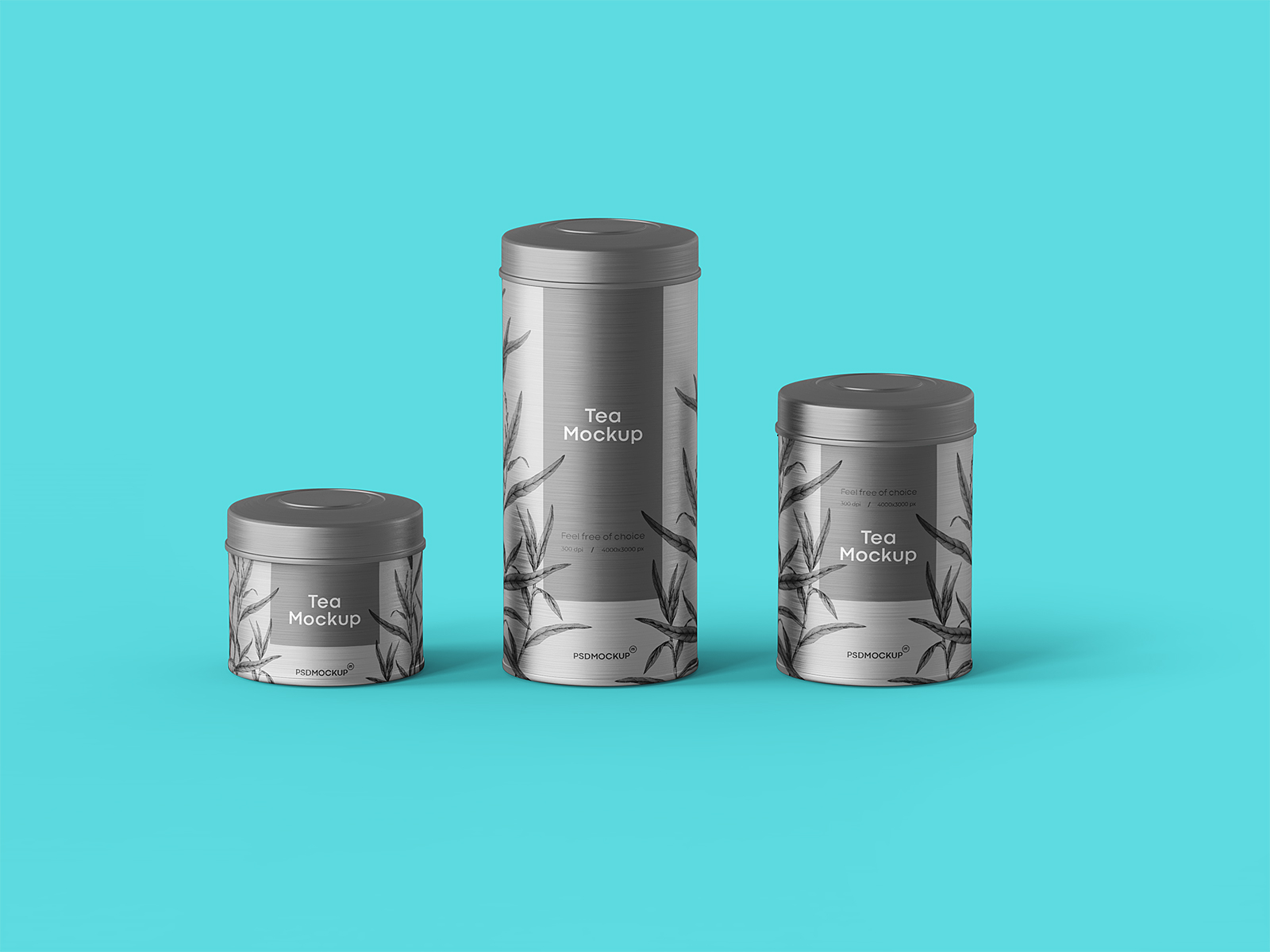 Download Tea Tin Box Packaging Mockup | Free Mockup