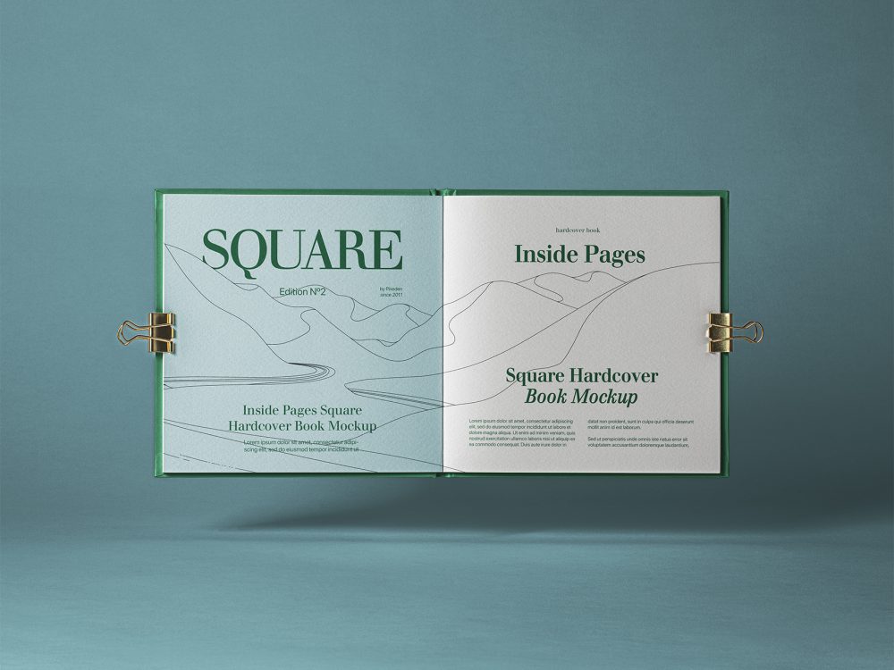 Open Square PSD Catalog Mockup